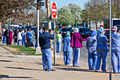 Parade for healthcare workers, Detroit, Michigan, USA