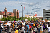 Rally against police brutality, Detroit, USA