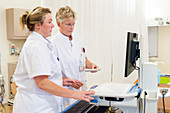 Nurses checking medication