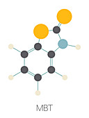 Methyl butyl ketone solvent molecule, illustration