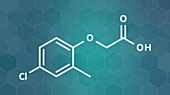 MCPA herbicide molecule, illustration
