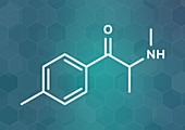 Mephedrone molecule, illustration