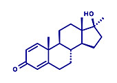 Methandrostenolone anabolic steroid drug, illustration