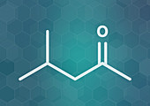 Methyl isobutyl ketone molecule, illustration