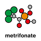 Metrifonate insecticide molecule, illustration