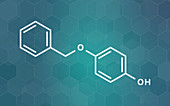 Monobenzone drug molecule, illustration