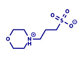 MOPS buffering agent molecule, illustration