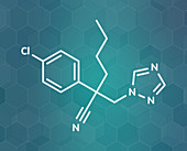 Myclobutanil antifungal molecule, illustration