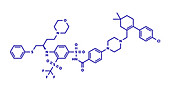 Navitoclax drug molecule, illustration