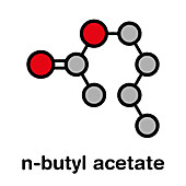 Butyl acetate molecule, illustration