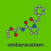 Omberacetam nootropic drug molecule, illustration