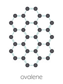 Ovalene polycyclic aromatic hydrocarbon molecule