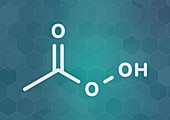 Peracetic acid disinfectant molecule, illustration
