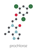 Prochloraz fungicide molecule, illustration