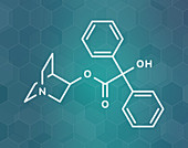 3-Quinuclidinyl benzilate molecule, illustration