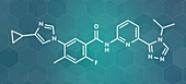 Selonsertib drug molecule, illustration