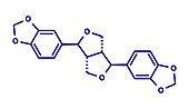 Sesamin molecule, illustration