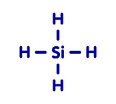Silane molecule, illustration