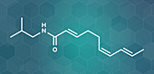 Spilanthol molecule, illustration