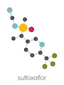 Sulfoxaflor insecticide molecule, illustration