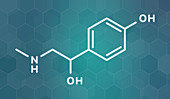 Synephrine herbal stimulant molecule, illustration