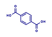 Terephthalic acid molecule, illustration