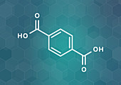 Terephthalic acid molecule, illustration