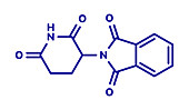 Thalidomide teratogenic drug molecule, illustration