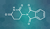 Thalidomide teratogenic drug molecule, illustration