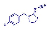 Thiacloprid insecticide molecule, illustration