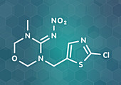 Thiamethoxam insecticide molecule, illustration