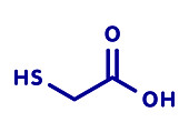 Thioglycolic acid molecule, illustration