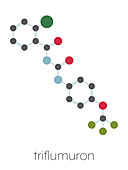 Triflumuron insecticide molecule, illustration
