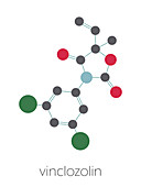 Vinclozolin fungicide molecule, illustration