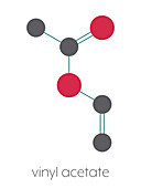 Vinyl acetate molecule, illustration