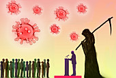 Coronavirus pandemic, conceptual illustration