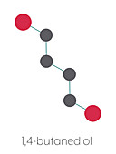 1, 4-Butanediol solvent molecule, illustration
