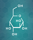 Altrose sugar molecule, illustration
