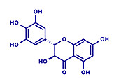 Dihydromyricetin herbal drug molecule, illustration
