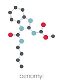 Benomyl fungicide molecule, illustration