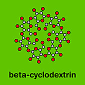 Beta-cyclodextrin molecule, illustration
