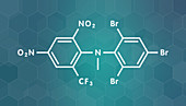 Bromethalin rodenticide molecule, illustration