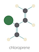 Chloroprene molecule, illustration