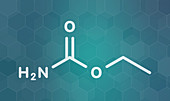 Ethyl carbamate carcinogenic molecule, illustration