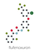 Flufenoxuron insecticide molecule, illustration