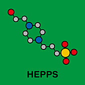 HEPPS buffering agent molecule, illustration