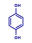 Hydroquinone reducing agent molecule, illustration