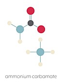 Ammonium carbamate molecule, illustration