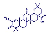 Bardoxolone drug molecule, illustration