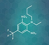 Benfluralin herbicide molecule, illustration